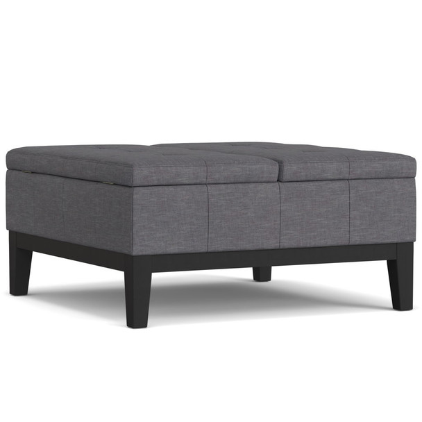 Dover - Lift Top Coffee Table Storage Ottoman - Gray