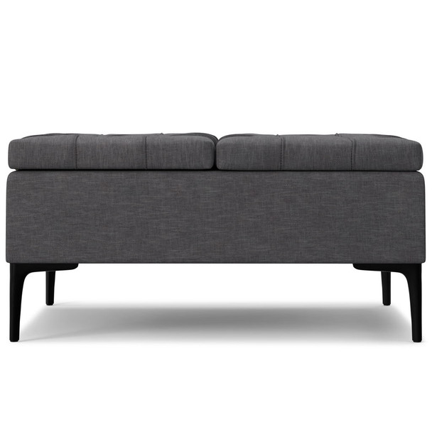 Laura - Lift Top Storage Ottoman - Gray