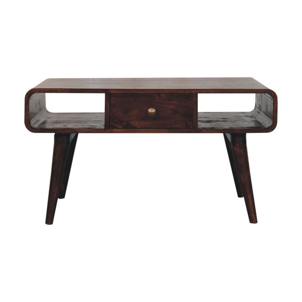 Curved Coffee Table - Walnut