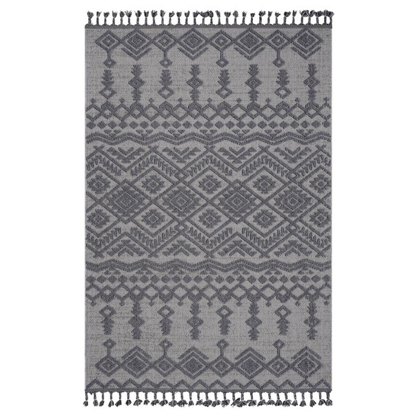 Guros - 5' X 7' Traditional Indoor / Outdoor Area Rug - White / Gray