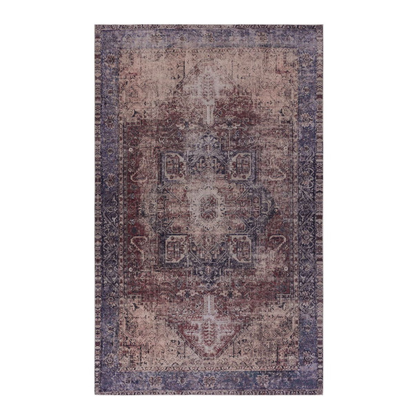 Maval - 9' X 12' Washable Area Rug - Burgundy