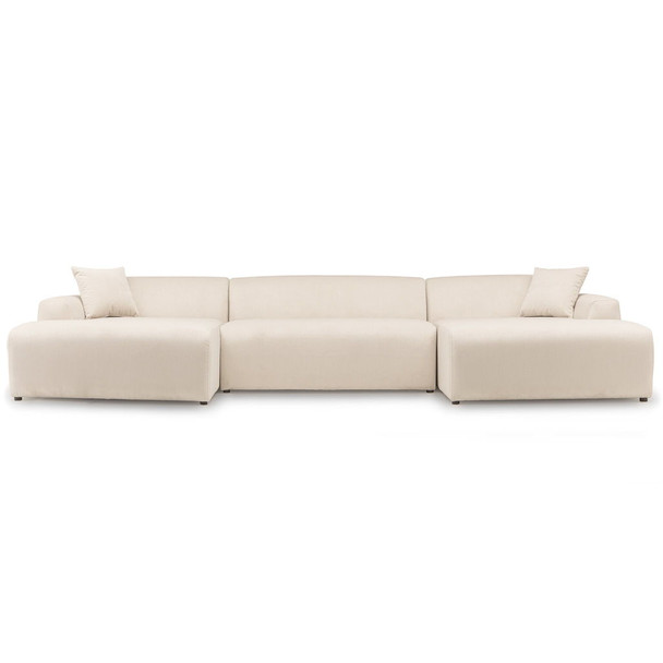 Mar - U-Shape Corner Sofa - Cream