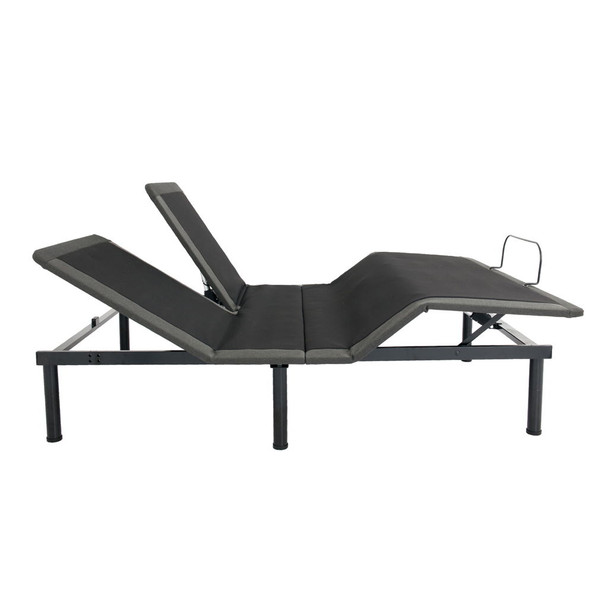 Queen Size Flex Head Quick Assembly Adjustable Bed Frame With Voice Activated Controls - Black