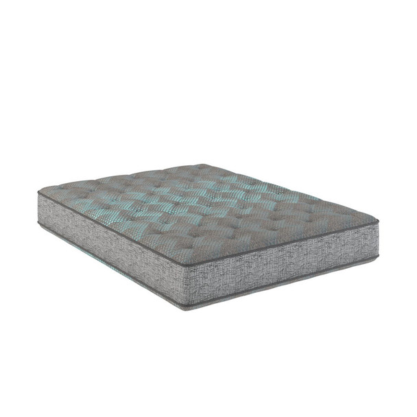 Comfort Care - 9" Full Size, 2 Sided Foam Core Mattress, Medium Comfort - Gray / Blue