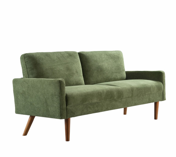 Sofa, European Style With Sleek Design, Modern & Vintage Flair, Upholstered 3 Seater Couch - Green