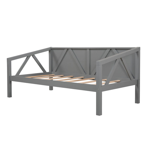 Twin Size Daybed, Slat Support - Gray