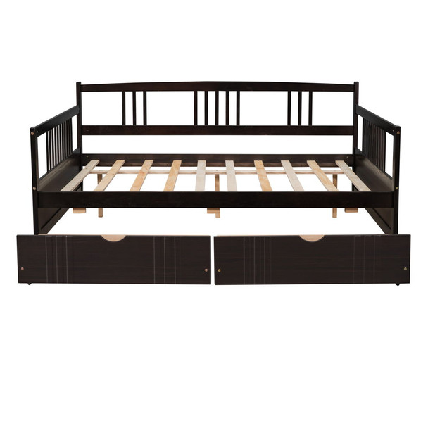 Full Size DayBed With 2 Drawers - Espresso