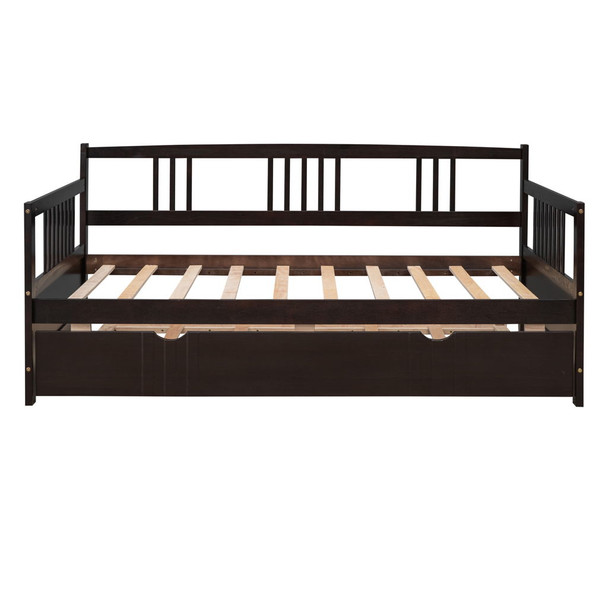 Twin Size DayBed With Twin Size Trundle - Espresso