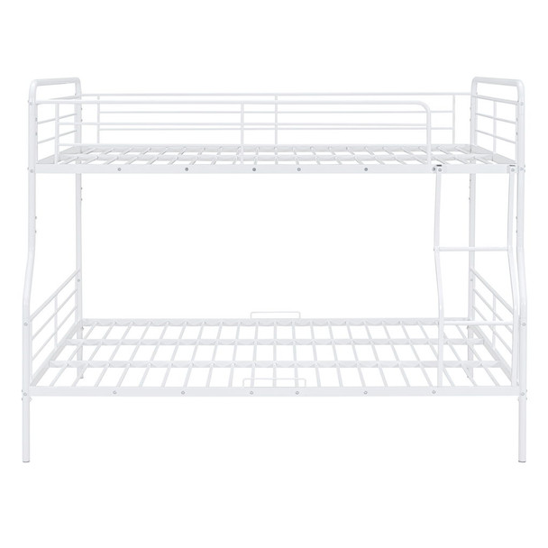 Full Long Over Queen Bunk Bed - White