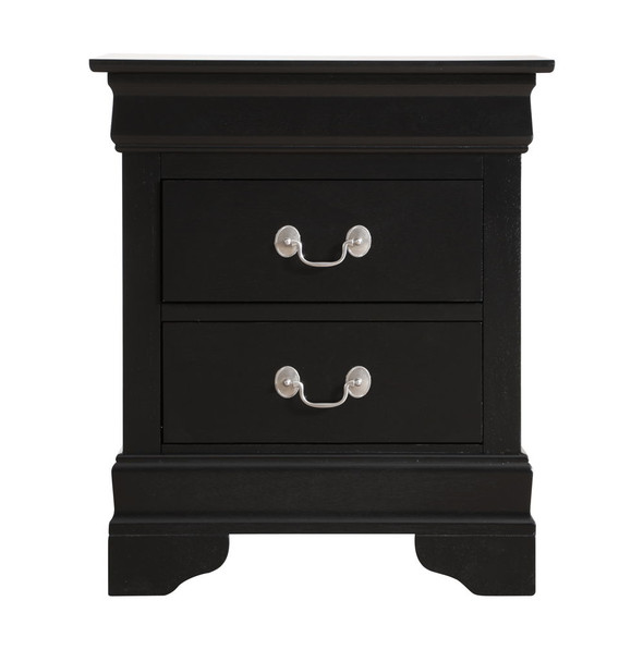 Louis Phillipe - Elegant Nightstand - Black