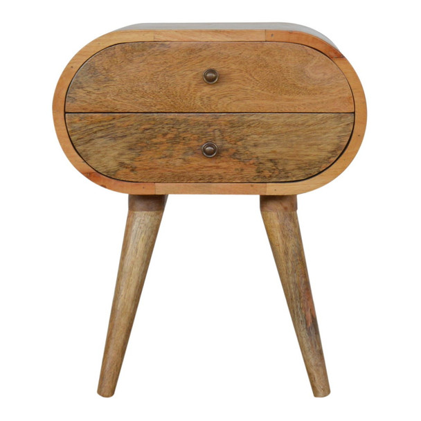 Circular Nightstand - Oak