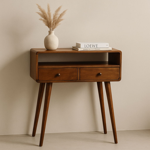 Mini Console Table - Chestnut
