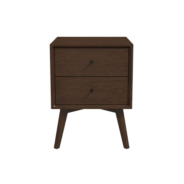 Caroline - Mid-Century Modern Style White Night Stand 2 Drawer Caroline - Mid-Century Modern Style White Night Stand 2 Drawer