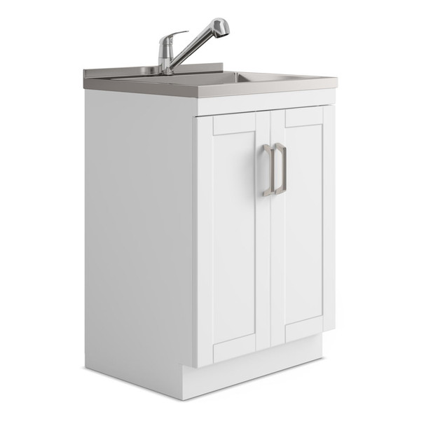Kyle - Laundry Cabinet & Faucet And Stainless Steel Sink Kyle - Laundry Cabinet & Faucet And Stainless Steel Sink