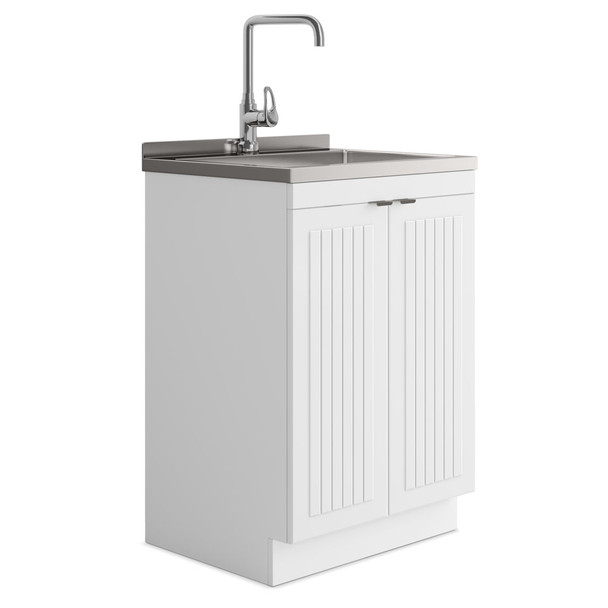 Murphy - Laundry Cabinet & Faucet And Stainless Steel Sink Murphy - Laundry Cabinet & Faucet And Stainless Steel Sink