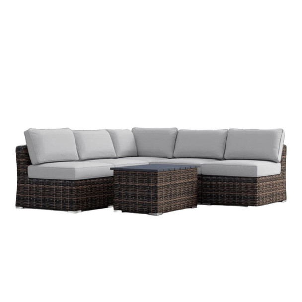 Wicker Sectional Sofa With Cushions And Table Wicker Sectional Sofa With Cushions And Table