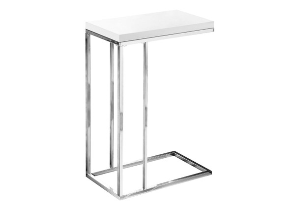 C-Shaped Accent Table Glossy For Living Room