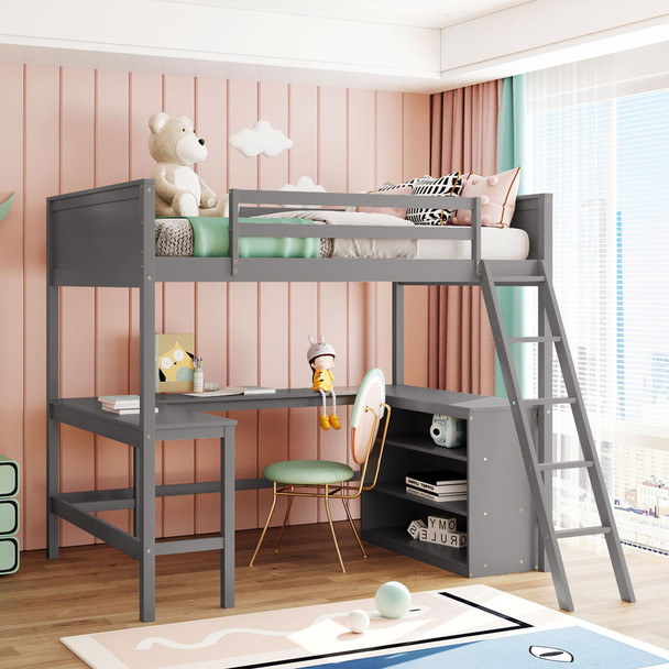 Loft Bed With Shelves With Desk Loft Bed With Shelves With Desk