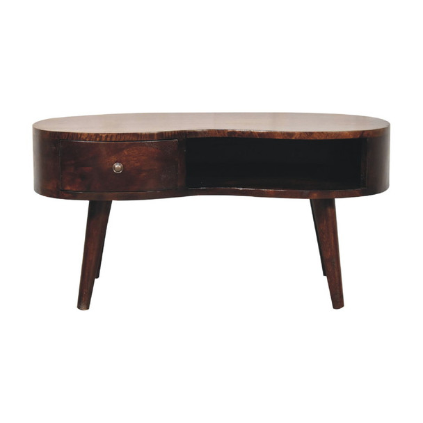 Wooden Wave Coffee Table - Walnut