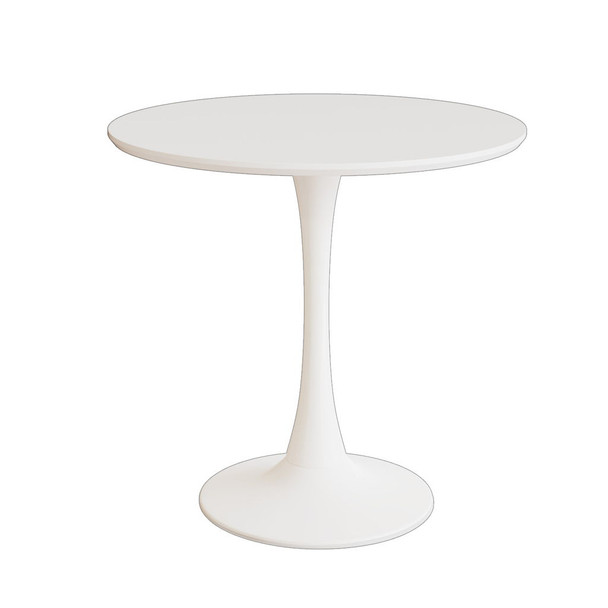Mid-Century Round Dining Table With Pedestal Base For 2 - 4 People