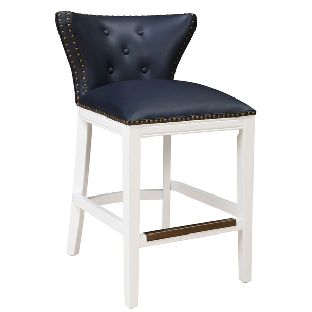 Macon - Counter Stool With Accents - Dark Blue Macon - Counter Stool With Accents - Dark Blue