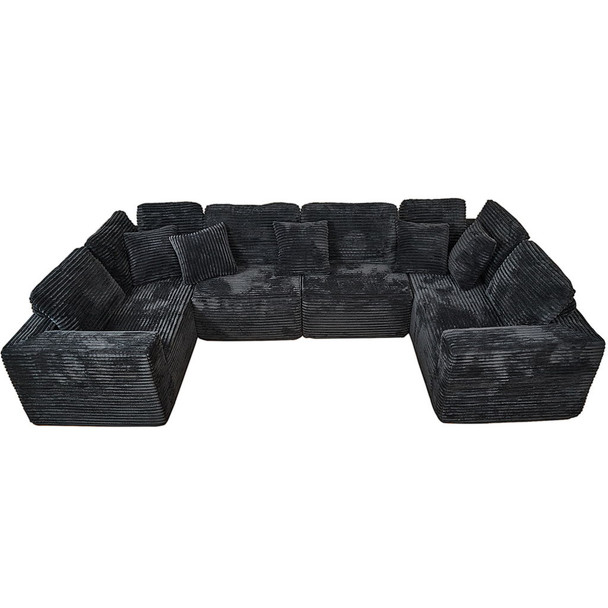 Modular U Shaped Sectional Sofa With Reversible Design Modular U Shaped Sectional Sofa With Reversible Design