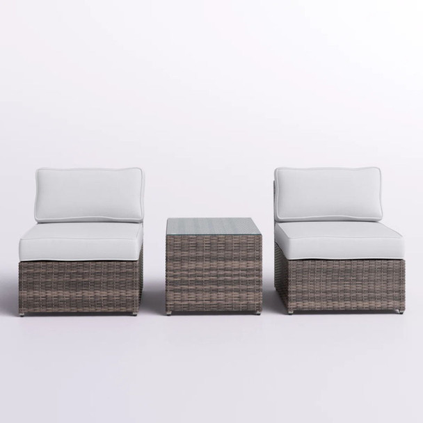 Modern Wicker Outdoor Seating Set With Cushions Modern Wicker Outdoor Seating Set With Cushions