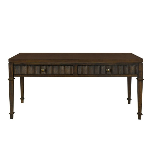 Fluted - 2 Drawer Coffee Table - Brown