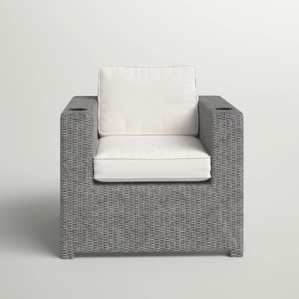 Aviara - Outdoor Club Chair Timeless Comfort With Plush Cushions - Gray Mix Aviara - Outdoor Club Chair Timeless Comfort With Plush Cushions - Gray Mix
