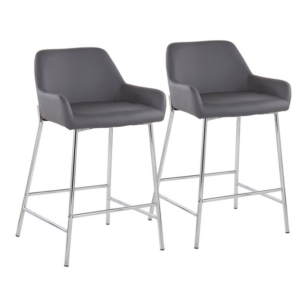 Daniella - Stylish Contemporary Fixed Height Counter Stool (Set of 2) Daniella - Stylish Contemporary Fixed Height Counter Stool (Set of 2)