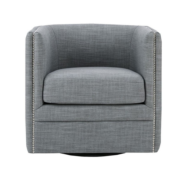 Capstone - Swivel Barrel Chair With Nailhead Accents And Button Tufting Capstone - Swivel Barrel Chair With Nailhead Accents And Button Tufting