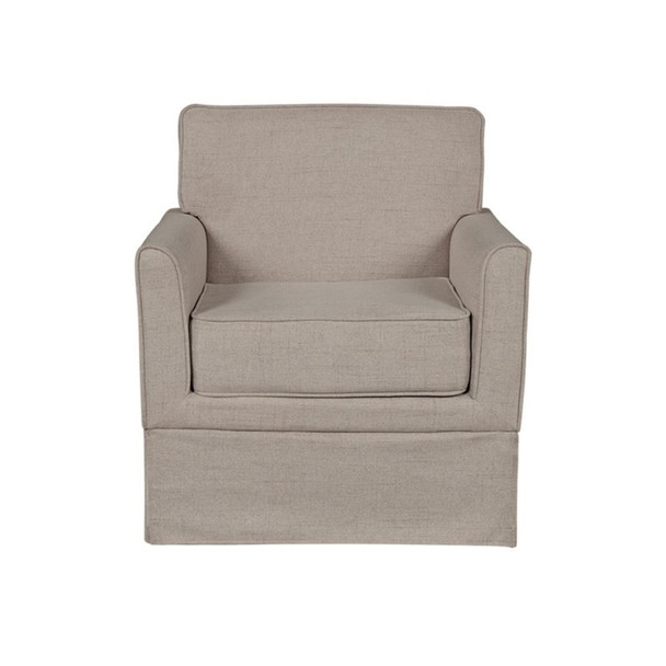 Timeless Slipcover Accent Armchair With Track Arm Silhouette Upholstered - Light Brown Timeless Slipcover Accent Armchair With Track Arm Silhouette Upholstered - Light Brown