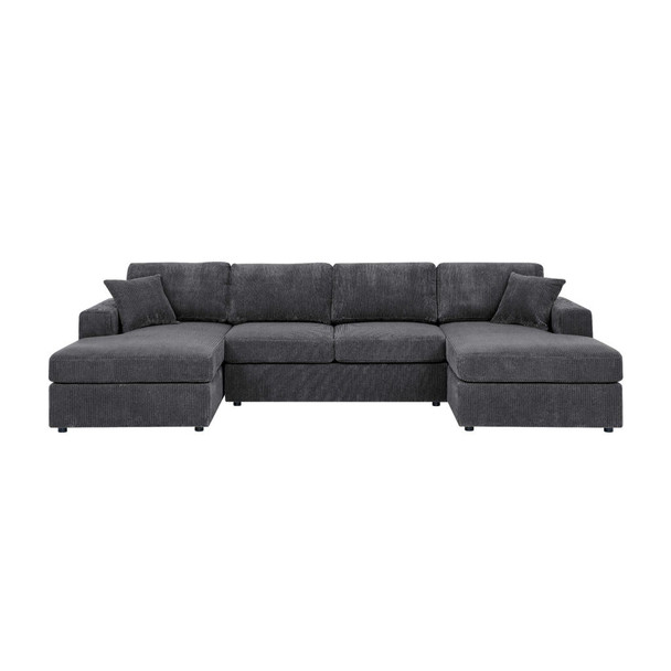 3 Piece Corduroy Double Chaise Sectional Sofa 3 Piece Corduroy Double Chaise Sectional Sofa