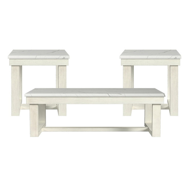 Catilin - 3 Piece Occasional Table Set - White