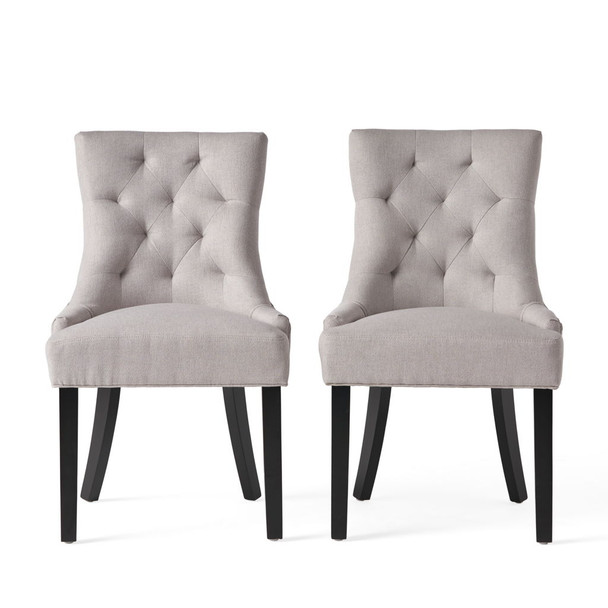 Contemporary Cheney Dining Chair Set With Tufted Design Contemporary Cheney Dining Chair Set With Tufted Design