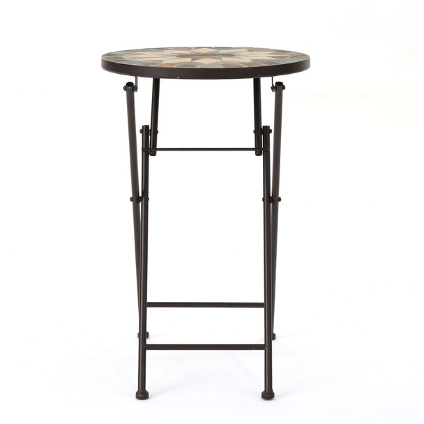 Silvester - End Table - Beige / Black