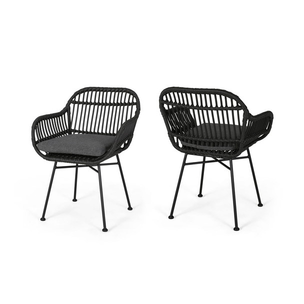 Outdoor Rattan Accent Chair With Metal Legs Outdoor Rattan Accent Chair With Metal Legs