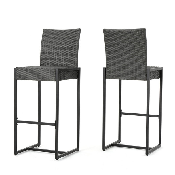 Outdoor Barstool With Hand Crafted Details (Set of 2)