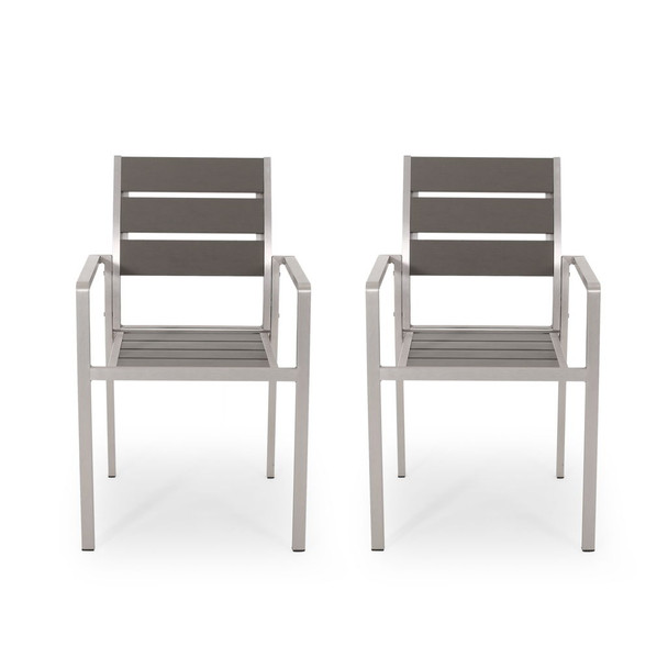 Dreamlan - Outdoor Aluminum Dining Chair (Set of 2)