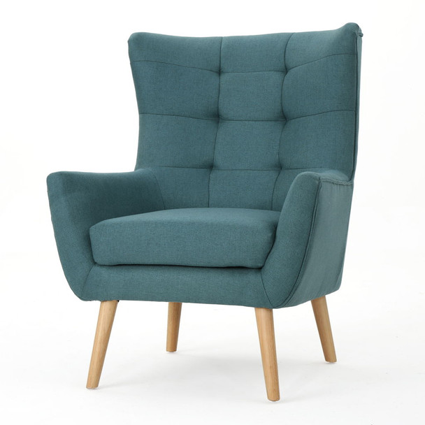 Club Chair With Rubberwood Legs Club Chair With Rubberwood Legs