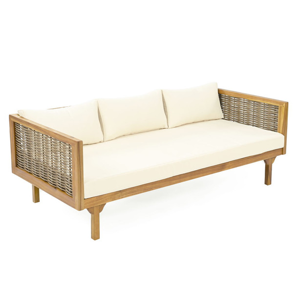 Claremont - 3 Seater Daybed Teak Acacia Wood Water Resistant Cushions Claremont - 3 Seater Daybed Teak Acacia Wood Water Resistant Cushions