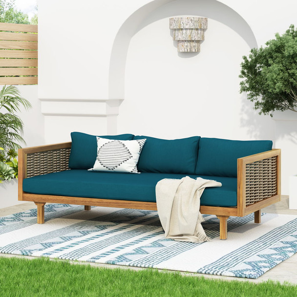 Claremont - 3 Seater Daybed Teak Acacia Wood Water Resistant Cushions Claremont - 3 Seater Daybed Teak Acacia Wood Water Resistant Cushions