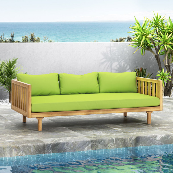 Claremont - 3 Seater Daybed Teak Acacia Wood Water Resistant Cushions Claremont - 3 Seater Daybed Teak Acacia Wood Water Resistant Cushions