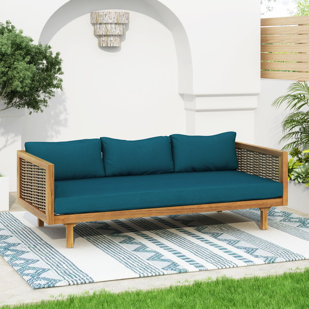 Claremont - 3 Seater Daybed Teak Acacia Wood Water Resistant Cushions Claremont - 3 Seater Daybed Teak Acacia Wood Water Resistant Cushions