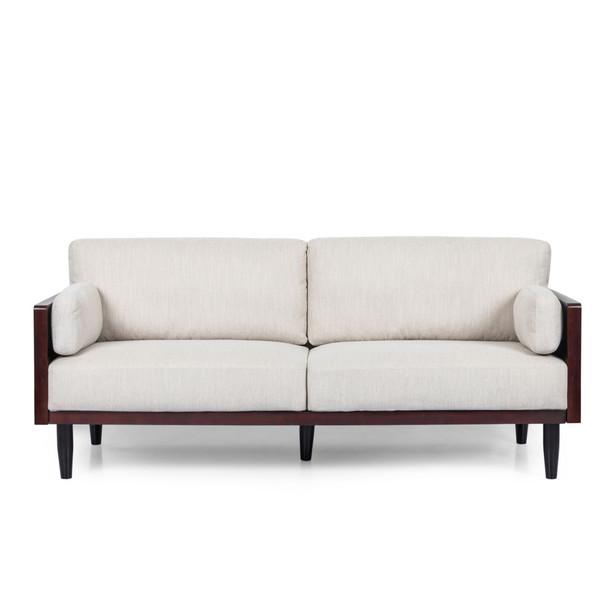 Mid - Century 3 Seater Sofa With Pillow Cushions Mid - Century 3 Seater Sofa With Pillow Cushions