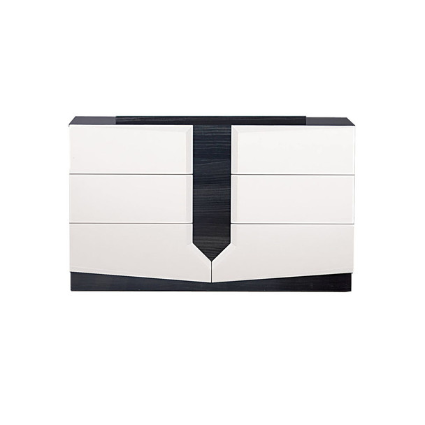 Vios - Zebra High Gloss Dresser - White Vios - Zebra High Gloss Dresser - White