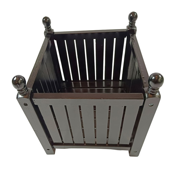 Outdoor Square Flower And Herb Pot For Garden, Porch And Patio Outside Plant And Vegetable Container, Planter - Black Outdoor Square Flower And Herb Pot For Garden, Porch And Patio Outside Plant And Vegetable Container, Planter - Black