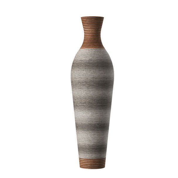 Tall Vase - Brown Decorative Floor Vase, Classic Neat Floor Vase Tall Freestanding Flower Holder, Artificial Rattan Vase, Floor Vase, Flower Holder For Home Decor - Gray Tall Vase - Brown Decorative Floor Vase, Classic Neat Floor Vase Tall Freestanding Flower Holder, Artificial Rattan Vase, Floor Vase, Flower Holder For Home Decor - Gray