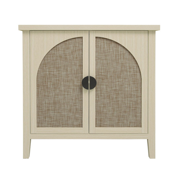 Rattan 2 Door Cabinet, Suitable For Bedroom - Natural Rattan 2 Door Cabinet, Suitable For Bedroom - Natural