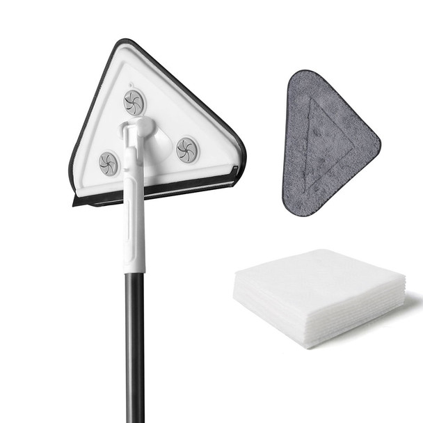 Effortless Wall Cleaning Mop With Disposable Pads, Versatile Triangle Design - White Effortless Wall Cleaning Mop With Disposable Pads, Versatile Triangle Design - White